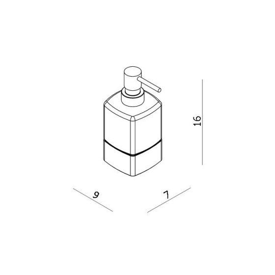 ΔΙΑΝΟΜΕΑΣ ΣΑΠΟΥΝΙΟΥ 300ml LANGBERGER SERIES 123-280  21113-23A ΔΙΑΣΤΑΣΕΙΣ